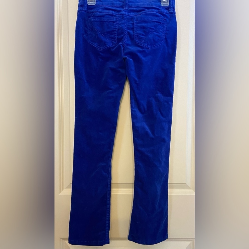 NWOT Juniors So Sz-1 Corduroy Pants- Eye Catching Bright Royal Blue, Mid-Rise,🎄 - Picture 5 of 16